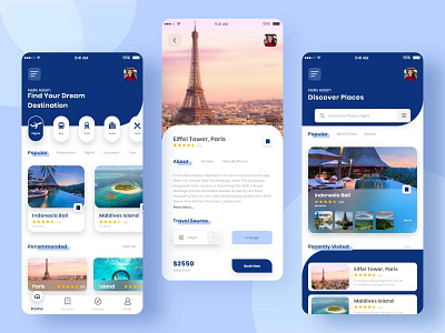 Travel App Concept UI