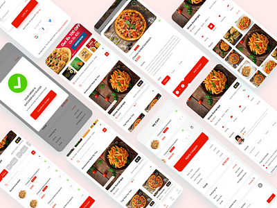 Zomato Redesign App android app app app design colorful dailyui design foodapp illustration ios minimal typography ui uiux