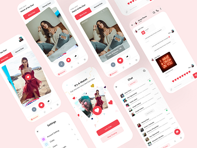 Dating App Concept android app dailyui dating datingapp design minimal typography ui uiux