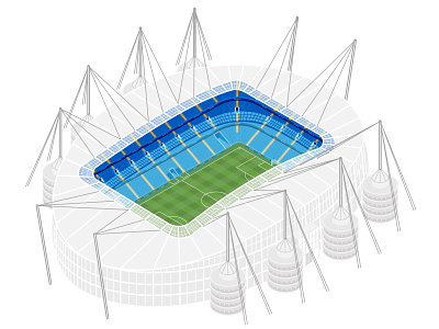 Etihad stadium england isometric manchester city stadium
