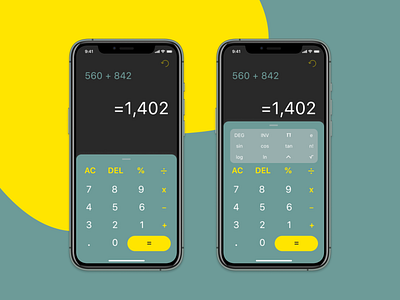 Calculator for iOS 004 dailyui design ui
