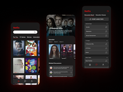 Netfix: An Alternate Netflix App app mobile mobile design ui design uiux