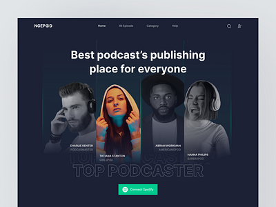 Ngepod - Podcast Playlist Landing Page by Alvin Elian for Pickolab ...