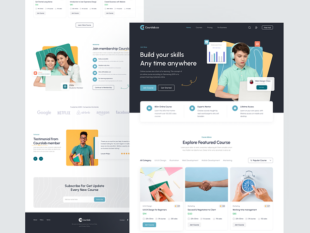 Courslab.co - Online Course Landing Page by Alvin Elian for Pickolab ...