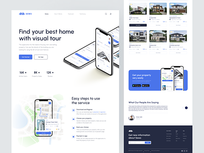Sewo - Real Estate App Landing Page