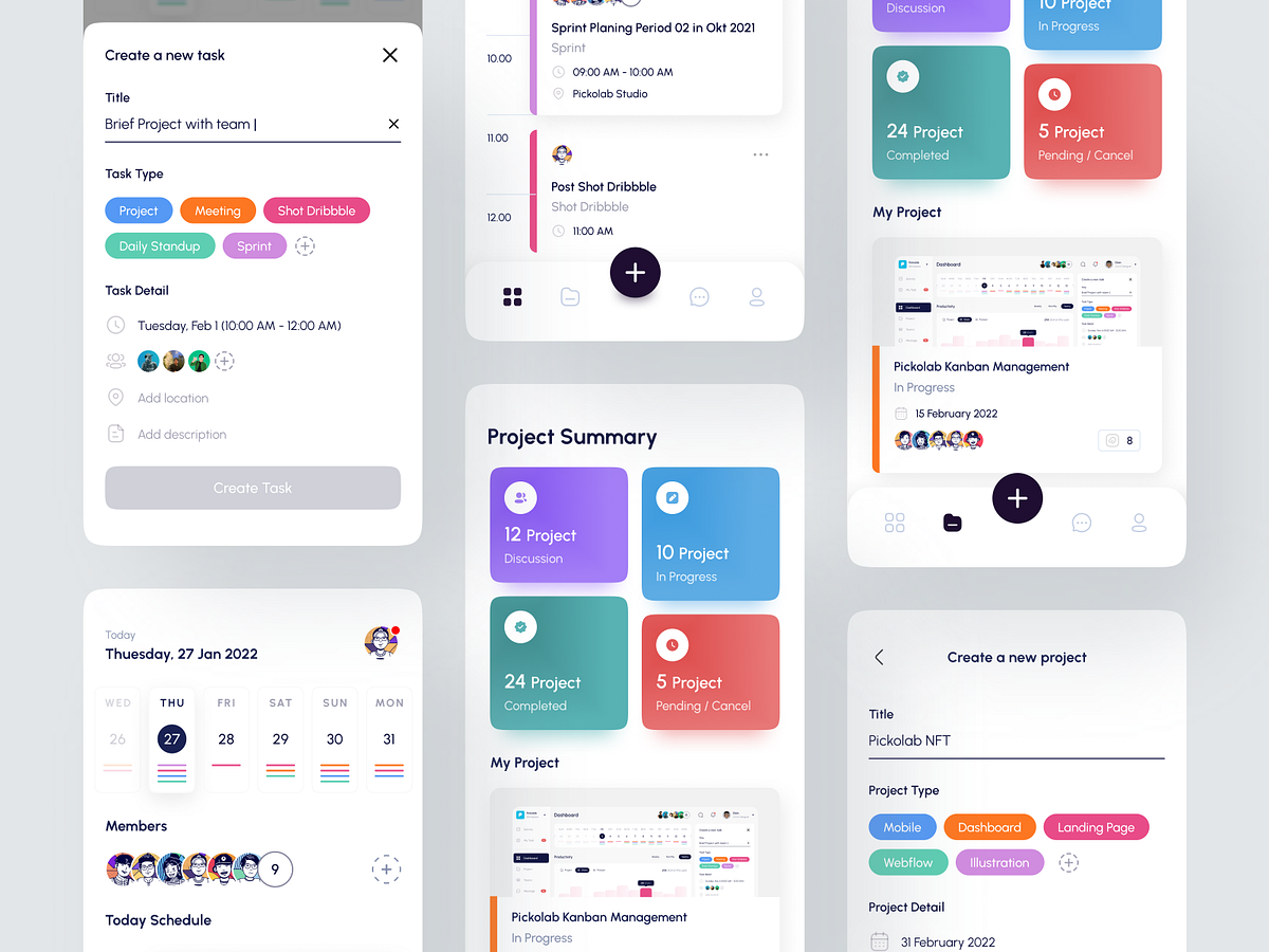 Task Management Mobile App by alvinelian for Picko Lab on Dribbble