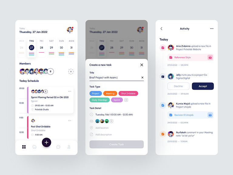 Task Management Mobile App by Alvin Elian for Pickolab Studio on Dribbble