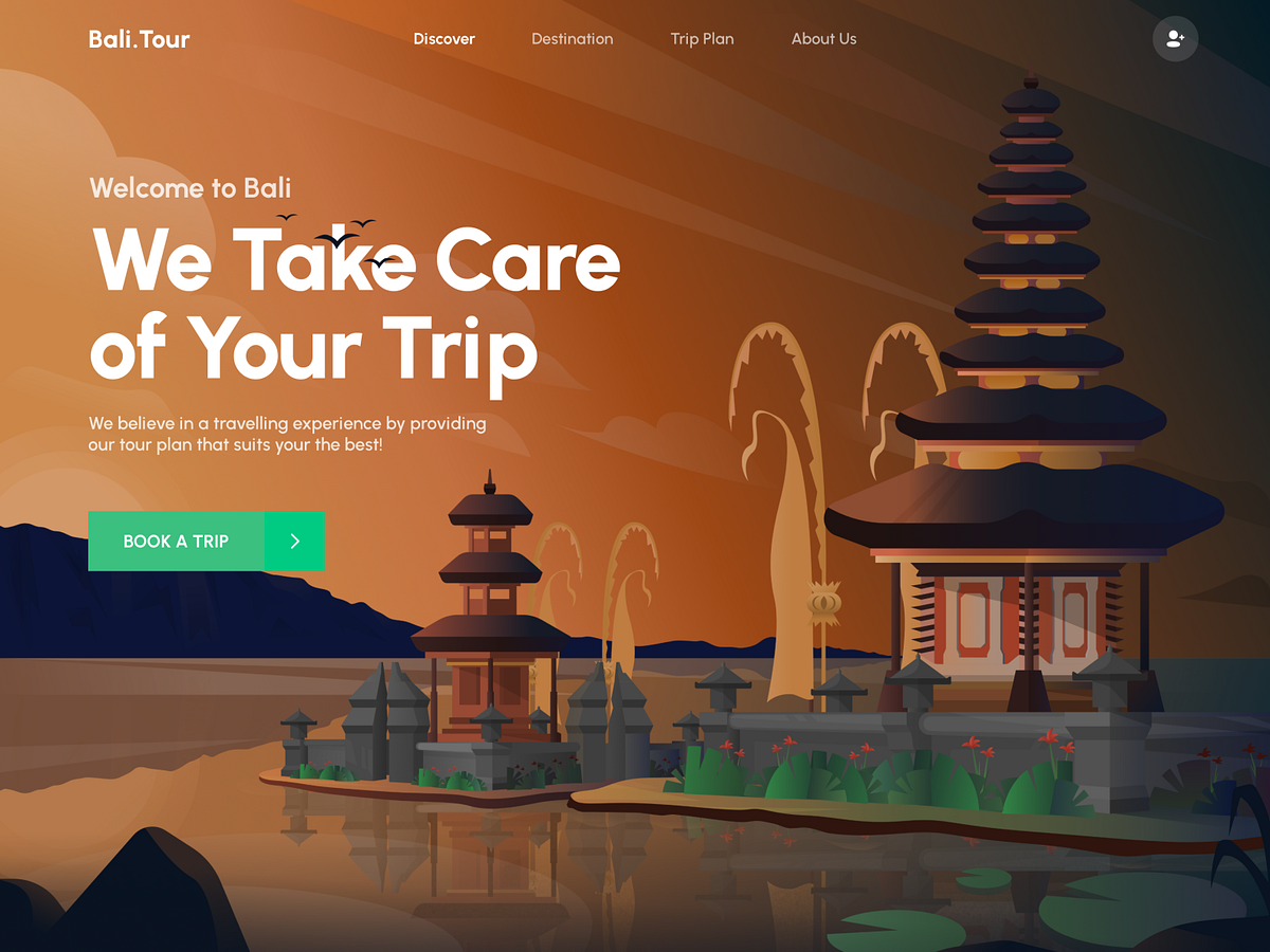 Bali.Tour - Travel Guide Landing Page by Alvin Elian for Pickolab ...