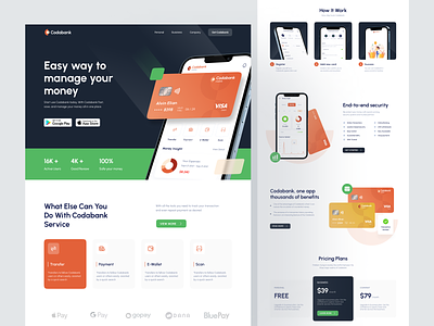 Codabank - M-Banking Saas Landing Page