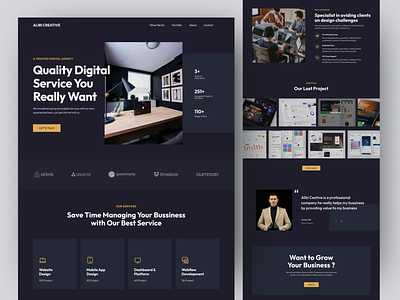 Alibi - Creative Agency Landing Page