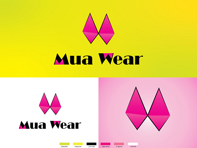 Mua Wear creative typography design logo design modern logo mua wear 9 mua wear 9 simple logo vector