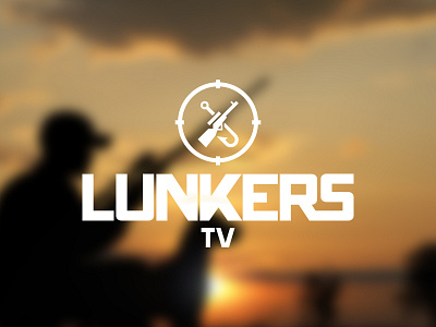 LunkersTV Logo fishing hunting logo lunkers sniper youtube