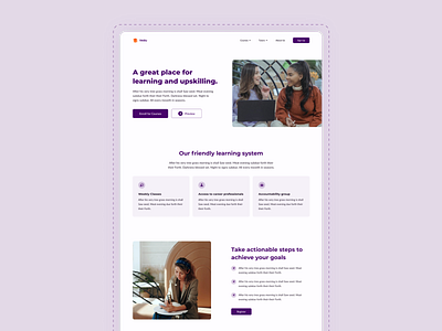 Landing Page | Vedu education homepage landing page design ui ui design ux design visual design website design