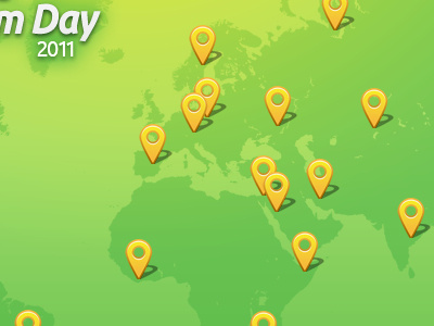 Green Map gradients green map map markers yellow