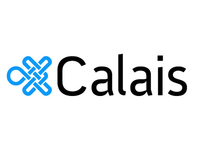 Logo for Calais Communications blue corporate identity logo