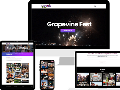 Grapevine Fest booking system branding event branding events graphic design illustration ui video wordpress wordpress design wordpress development wordpress theme