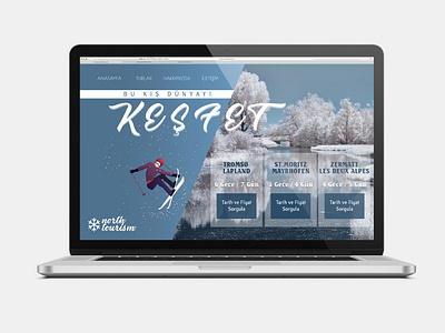 UI Website Design blue brand branding design elegant photoshop tasarım tourism ui web