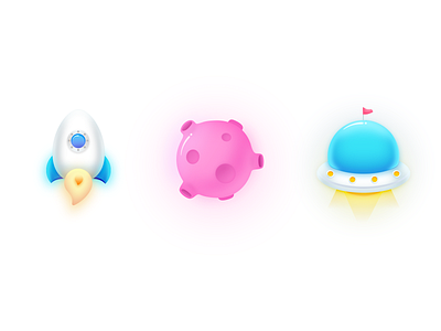 Planet Series Icons icon illustration 插图