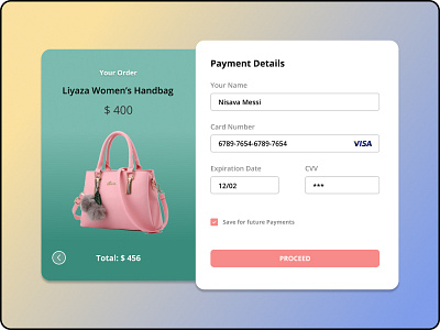 Daily UI :: 002 Credit Card Checkout figma design
