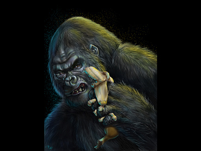 Need banana? animal gorilla illustration illustrator