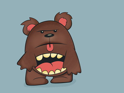 hungry and angry bear angry bear draw hungry illustration ilustración