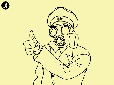 A soldier in a gas mask. art artwork branding design forsale graphicdesign illustration illustrator indonesia vector