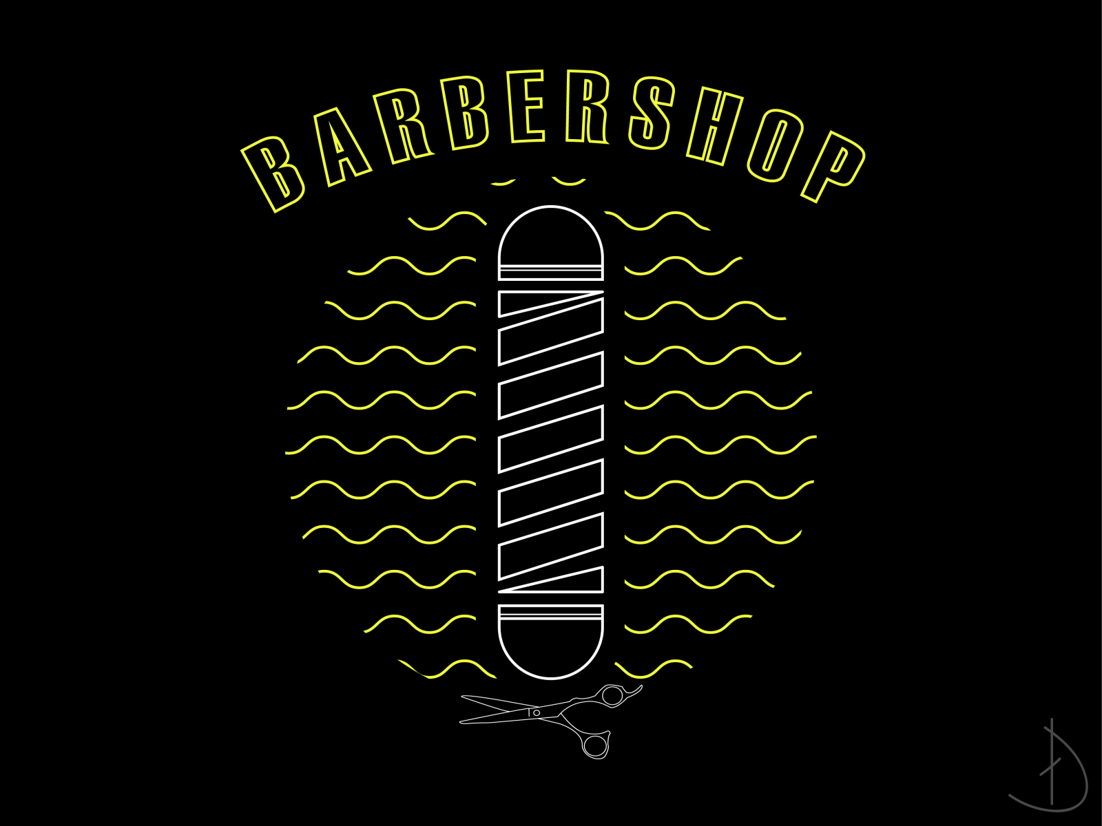 Barbershop Logo I Made With Adobe Illustrator By Fadelsurur On