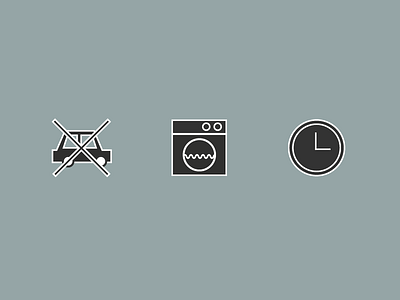 Bird Briefs Icons car clock icons illustration laundry vector