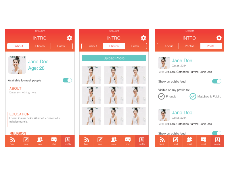 Intro UI Screens by Leila Ling on Dribbble