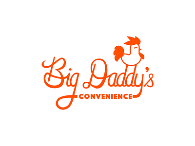 Big Daddy's Logo (Mark 1) big daddy chicken convenience handlettering illustration lettering logo rooster typography vector