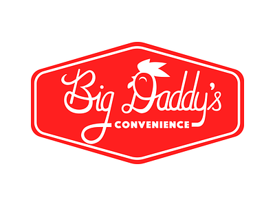 Big Daddy's Logo (Mark 2) big daddys chicken convenience cursive handlettering illustration lettering logo rooster type typography vector