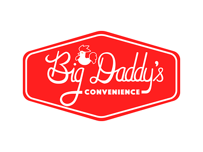 Big Daddy's Logo big daddys chicken convenience cursive handlettering illustration lettering logo rooster type typography vector