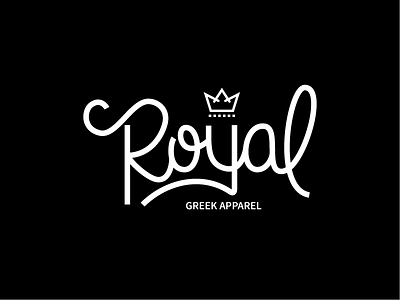 Royal Greek Aparrel branding design handlettering logo logo design logotype typography vector