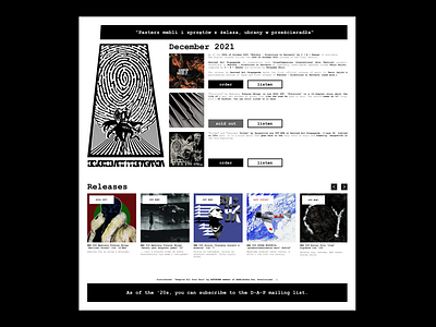 Devoted Art Propaganda black metal dark design devoted art propaganda minimal record label record store web design website white