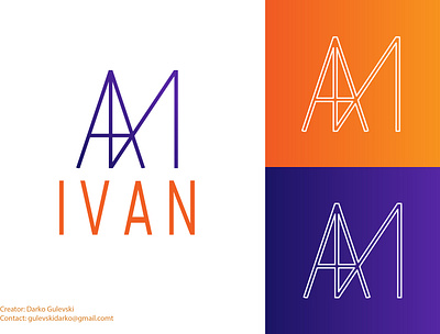 Ivan Logo abstract app branding clean creative creative design creative logo creative logo design design icon logo modern logo simple logo simple logo design topography tshirt vecor vector website website logo