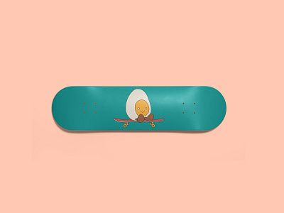 Egg + skateboard illustration
