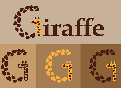 Giraffe logo for cafe adobe illustrator adobeillustator art branding cafe design giraffe illustration illustrator logo vector