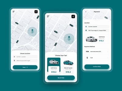 Taxi Booking Mobile App 🚕 app branding concept design taxi taxiapp ui ux
