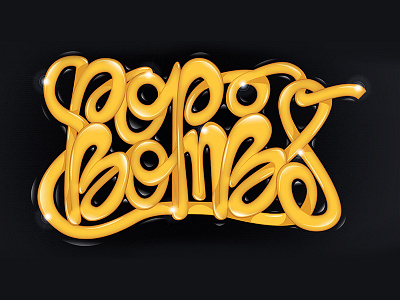 Pop Bombs Gold Edition - Lettering design gold illustration lettering subuno