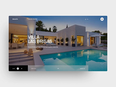 Realista // Website animation page transition real estate ui website