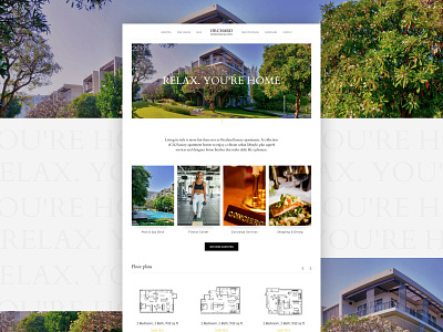 Orchard International // Website grey real estate ui website white