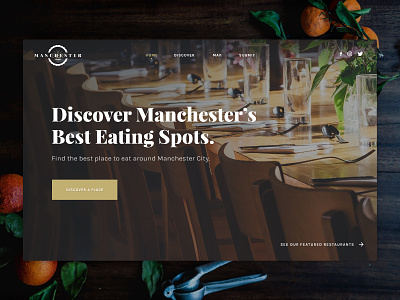 Manchester Food - Discover design food ui web website