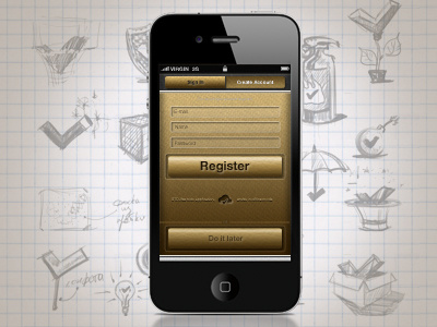 Smthngs register screen final apple gui h a n d s interface iphone