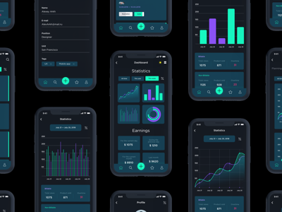 App analytics | Black concept app concept sketch