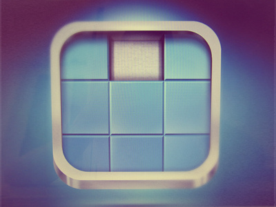 Puzzlegram Icon blue icon ios iphone metall puzzle silver texture