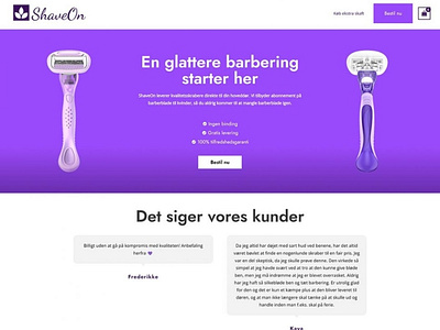 ShaveOn.dk web design