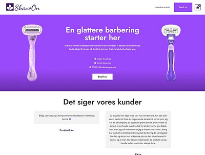 ShaveOn.dk web design