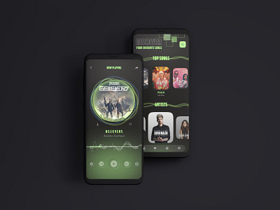 Music app 🎵 appdesign design dribbleshots ui uidesign uiux ux