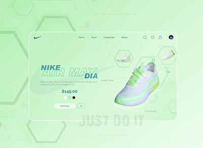 Nike Air Max Dia 👟 website landing page concept dribbleshots ui uidesign uiux ux webdesign website websiteui