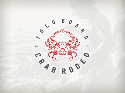 Crab Rodeo Yee Haw crab logo rodeo sea seafood